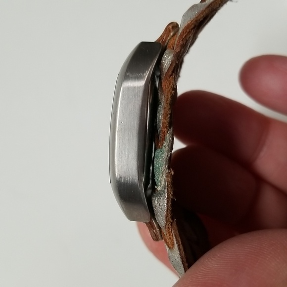 {Fossil} JR-8838 Leather Strap Stainless Steel Analog Watch - Picture 3 of 11